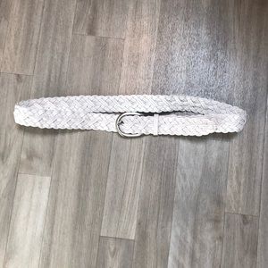 White Braided Belt